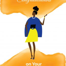 Blank Card | Congratulations  Soror Sister - Blue and Yellow